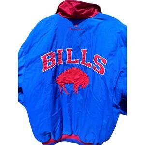 Buffalo Bills 90s CHAMPION 1970s Logo puffer jacket L blue red NFL vintage